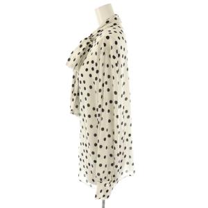 theory luxe 25SS BLINQ EMAブラウス ドット 長袖 38 ホワイト /HK OS