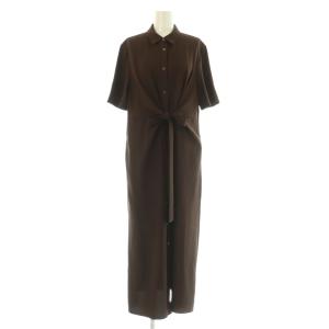 23SS CANYON ROCHA ワンピース ロング 半袖 38 ブラウン /MY OS