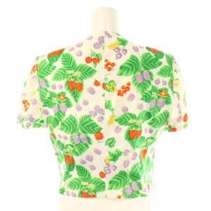 VERSACE JEANS COUTURE スーツ セットアップ 総柄 半袖ジャケット スカート 26/40 ホワイト マルチカラー /ES OS