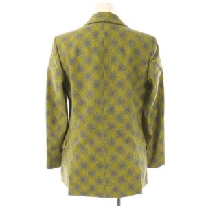 VERSACE JEANS COUTURE スーツ セットアップ 総柄 ジャケット スカート 26/40 28/42 グリーン グレー /ES OS