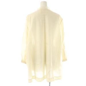 Christian Dior ロゴボタン シャツ ブラウス 長袖 シルク M アイボリー /ES OS