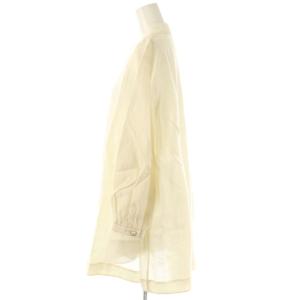 Christian Dior ロゴボタン シャツ ブラウス 長袖 シルク M アイボリー /ES OS