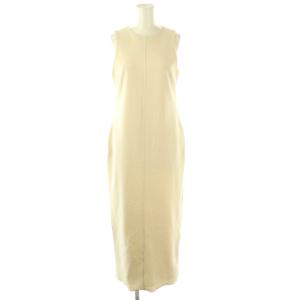 25SS Pencil Pile Dress ワンピース ノースリーブ 38 アイボリー /ES OS
