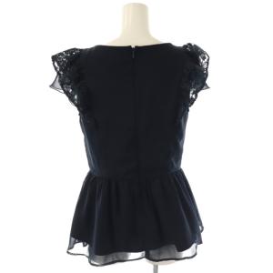 TOCCA 25AW DANCING LACE TOPS トップス ブラウス フレンチスリーブ S ネイビー /DO