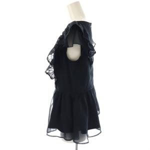 TOCCA 25AW DANCING LACE TOPS トップス ブラウス フレンチスリーブ S ネイビー /DO