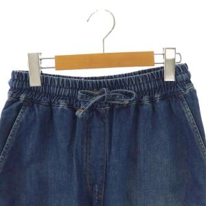 LOEWE ワイドイージークロップドアナグラムデニムパンツ XS インディゴブルー