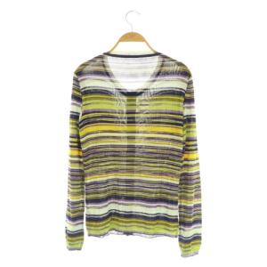MISSONI ボーダー ニット カーディガン 長袖 イタリア製 11 マルチカラー /MY OS