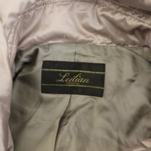 Leilian ダウンコート ロング ビジューボタン 11 パープル /MY OS