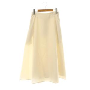 ドローストリング ツイードスカート フレア ロング 36 ホワイト /HK OS SH