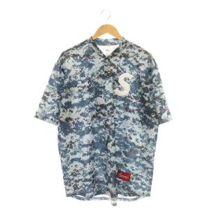 25SS S Logo Baseball Henley Digi Camo L グレー マルチカラー
