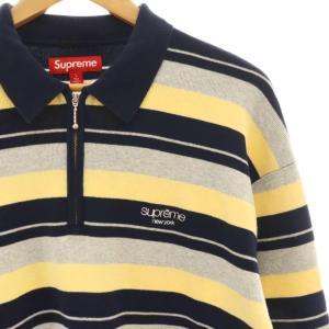 Supreme 24AW Stripe Zip L S Polo ポロシャツ L マルチカラー