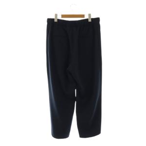 ATON WOOL OXFORD イージー パンツ テーパード 6 紺 ネイビー /AT OS