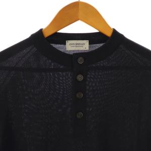 JOHN SMEDLEY LECHOPPE別注 WELLER ヘンリーネック ニット プルオーバー M ネイビー