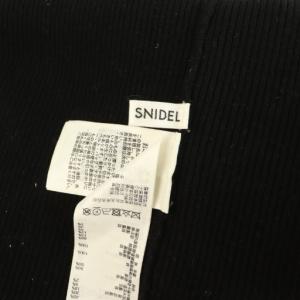 SNIDEL 24SS レースカラーノースリニット カットソー リブ ONE ブラック /MY OS