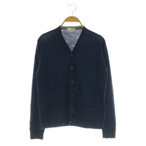 × ジョンスメドレー John Smedley Vネックカーディガン ニット 長袖 2 ネイビー /MY