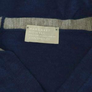 MARGARET HOWELL × ジョンスメドレー John Smedley Vネックカーディガン ニット 長袖 2 ネイビー /MY