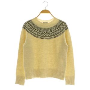 ノルディックセーター ニット 長袖 クルーネック ウール 2 ベージュ /MY OS