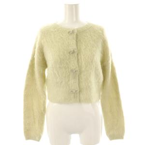 24AW ビジューリボンカーデ カーディガン ニット F ライトグリーン /HK OS