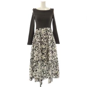 24AW オフショルニットドッキングワンピース ロング F グレー /HK OS