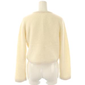 SNIDEL 24AW Sustainableファーライクニットジャケット ノーカラー F ホワイト /HK OS