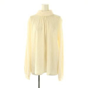 エンボスベロアスタンドカラーブラウス カットソー 2 アイボリー /ES OS