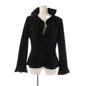 NARA CAMICIE スカート スーツ セットアップ ジャケット ラッフル 2 ブラック /ES OS