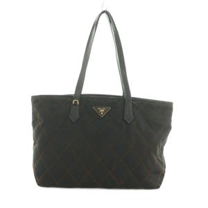 トートバッグ キルティング ナイロン ブラック ブラウン 1BG085