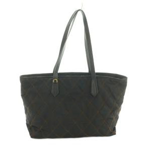 PRADA トートバッグ キルティング ナイロン ブラック ブラウン 1BG085