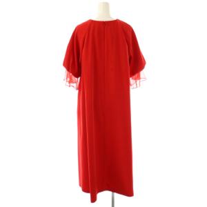 ADORE 24SS シアーラッフルカフワンピース 38 レッド 531-4140401
