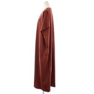 ADORE 24SS ネオプレーンダンボールワンピース フレンチスリーブ ロング 38 ワインレッド /NR OS