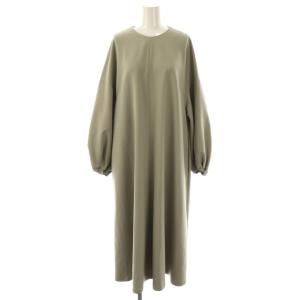 23AW ストレッチツイルワンピース 長袖 ロング 38 カーキ /NR OS