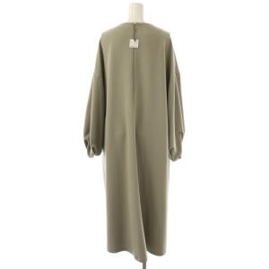ADORE 23AW ストレッチツイルワンピース 長袖 ロング 38 カーキ /NR OS