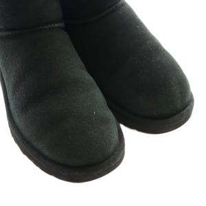 UGG australia ムートンブーツ ショート US8 25?p 黒 ブラック /SS OS