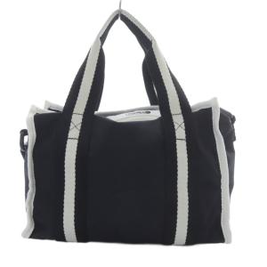 LesportSAC SMトップハンドル バッグ 2WAY ハンドバッグ ショルダーバッグ 斜め掛け ナイロン ブラック /YO28