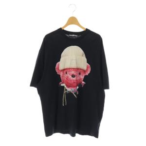 Printed cotton T-shirt Tシャツ カットソー 半袖 M ブラック マルチカラー /ES