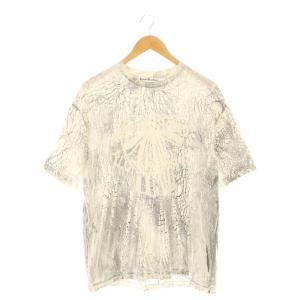 プラスタープリントTシャツ XS オフホワイト グレー