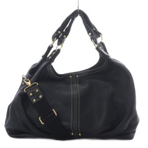 ハンドバッグ ショルダーバッグ 2way 斜め掛け レザー ブラック /YO24