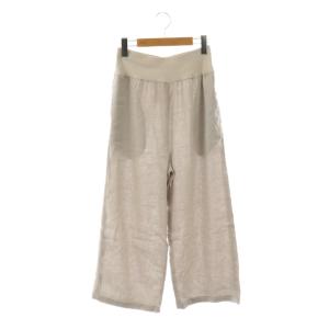 25SS ウエストリブリネンパンツ ワイドパンツ 0 ライトグレー グレージュ /ES OS