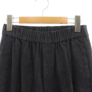 ASTRAET ライトデニム ソクショウ ワイドパンツ タック 0 紺 ネイビー /AT OS