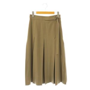 24AW ウール2WAYストレッチ スカート フレア ミモレ ロング 9 グレー /AT OS