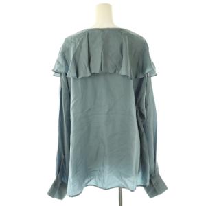 GALLARDAGALANTE 25SS ビックカラーブラウス プルオーバー 長袖 F サックスブルー /DF OS