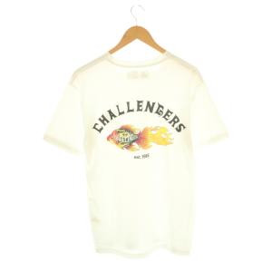 CHALLENGER FLAME FISH TEE Tシャツ カットソー 半袖 L ホワイト /DF OS AD