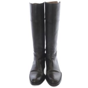 SARTORE ジョッキーブーツ ロング レザー 34.5 茶色 ブラウン /SR