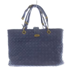 BOTTEGA VENETA イントレチャート カプリ ハンドバッグ ブルー 162112