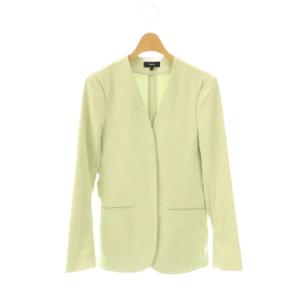 ISITA2 STRETCH OXFORD ノーカラージャケット 2 ライトグリーン 薄黄緑 10-3104115-620-702