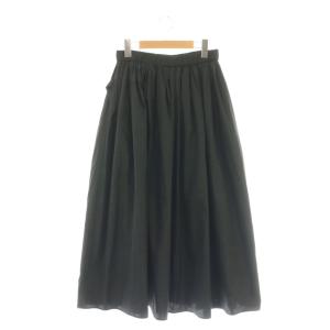 Dramatic Gather スカート フレア ロング ブラック /DF OS