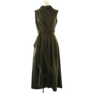 24SS PINSTRIPE CONSTRUCTIVE DRESS ワンピース ロング ストライプ ノースリーブ