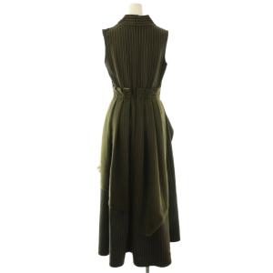 Ameri VINTAGE 24SS PINSTRIPE CONSTRUCTIVE DRESS ワンピース ロング ストライプ ノースリーブ