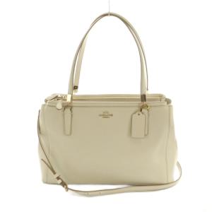 2WAY トートバッグ ショルダーバッグ レザー オフホワイト 白 F34672 /MI OS