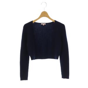 カシミヤ カーディガン ボレロ ニット XS ネイビー /ES OS